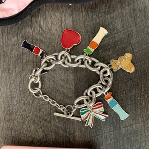 Moschino Vintage Charm Bracelet Heart Bear Bow